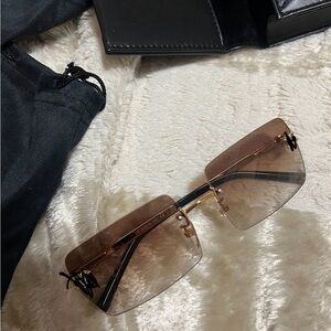 Y2K rimless sunglasses